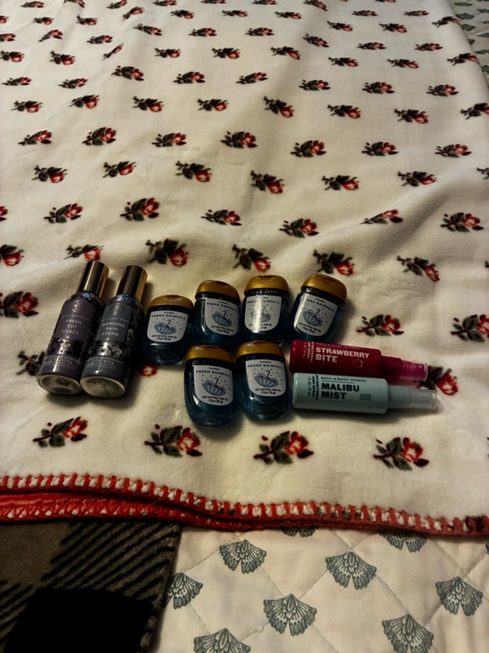 Bath & Body Works Blue, Purple, Pink & Gold Travel Sprays and Sanitizers 10 Pc - Picture 2 of 5